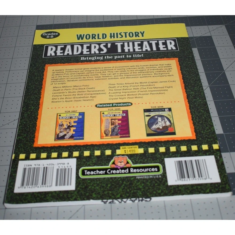 Teacher Created Resources World History Readers Theater Grades 5-8 TCR 3998 Book